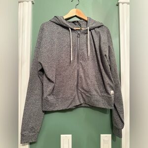 Vuori Heathered Gray Zip-Up Hoodie